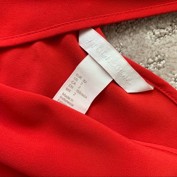 H&M Conscious Red Jumpsuit w/ Pockets - Picture 2 of 3
